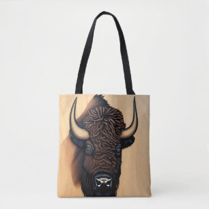 Bolsa Tote O Bisão Majestoso - Um Símbolo Do Poder E Da Liber