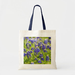 Bolsa Tote O Bluebonnet floresce a sacola da escritura