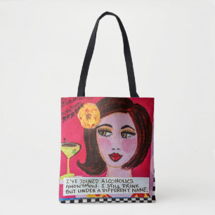 Bolsa Tote O Bolsa-eu juntou-se aos alcoólicos anónimos. Mi