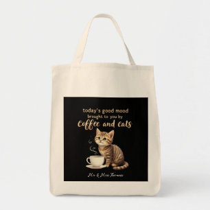 Bolsa Tote O bom humor de hoje trazido a você por café e gato
