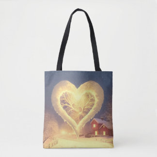 Bolsa Tote O brilho do coração do inverno