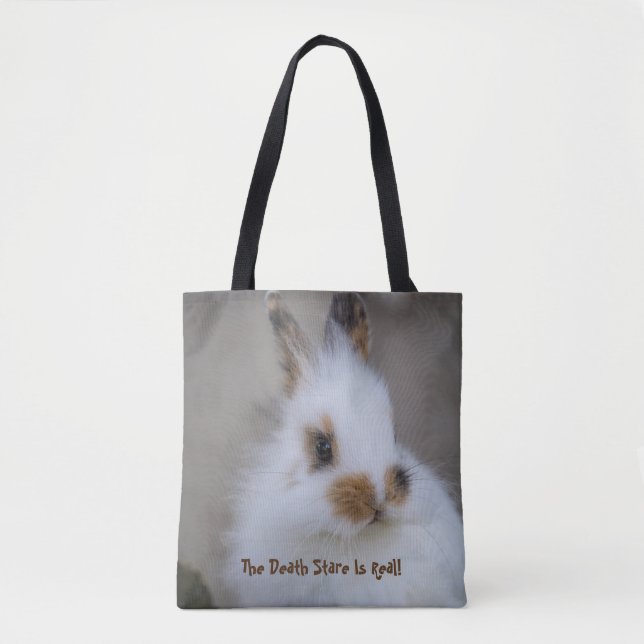 Bolsa Tote O BUNNY Death Stare é Real! Adicionar Foto Própria (Frente)