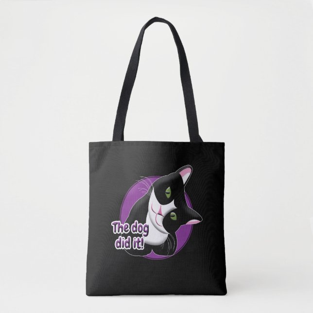 Bolsa Tote O Cachorro Fez Isso Gato (Frente)