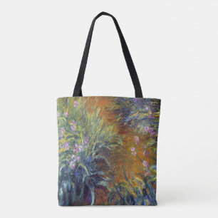 Bolsa Tote O Caminho através das Íris por Claude Monet