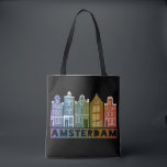 Bolsa Tote O Canal de Amsterdã Casou a Vila Neerlandesa Color<br><div class="desc">Bolsa as suas coisas com este meigo branco Amesterdã abriga o padrão de arte bolsa. Você pode personalizá-lo e adicionar texto também. Procure em meu compro muito mais cores e padrões! E mais itens que combinam também como canecas, adesivos, ímãs, chapéus e camisetas. Avise-me se você quiser que algo seja...</div>