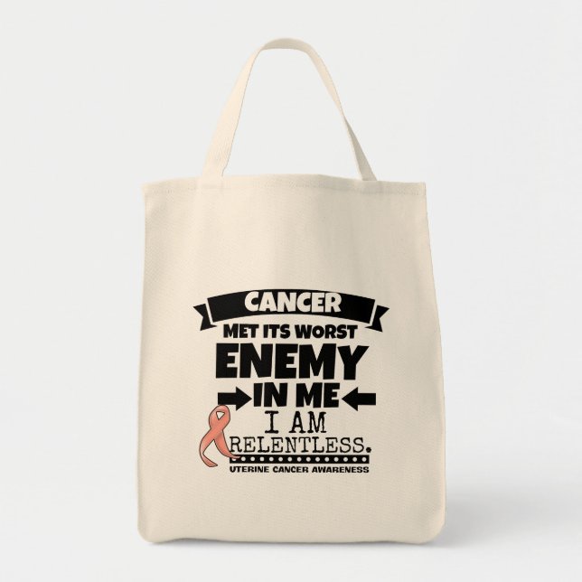 Bolsa Tote O cancer uterina encontrou seu inimigo mais mau em (Frente)