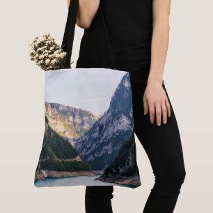 Bolsa Tote O canyon do rio Piva no Montenegro norte.