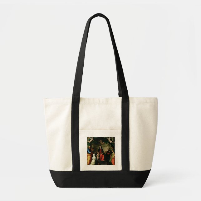 Bolsa Tote O casamento místico de St. Catherine de Siena com (Frente)