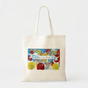 Bolsa Tote O céu adicionado texto Balloons sacolas