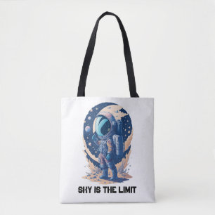 Bolsa Tote O céu é o limite com astronauta