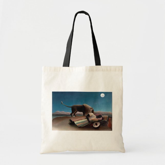 Bolsa Tote O cigano adormecido, Henri Rousseau (Frente)