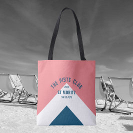 Bolsa Tote O Clube de Pistolas Pink White Blue Pak Ski Person