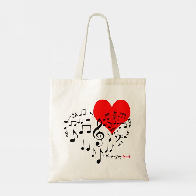 Bolsa Tote O Coração Cantante Romântico (Verso)