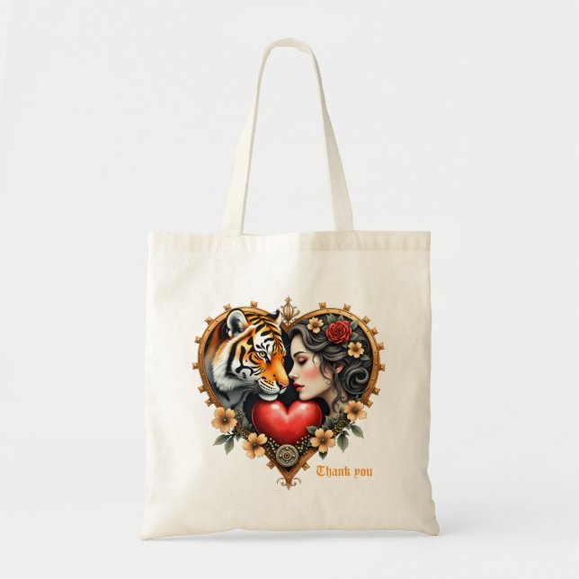 Bolsa Tote O coração da natureza oculta. (Frente)