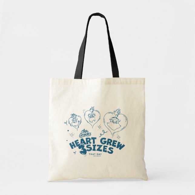 Bolsa Tote O Coração do Grinch Cresceu 3 Tamanhos (Frente)