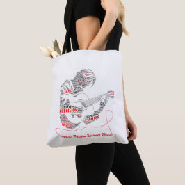Bolsa Tote O Coração Toca Primeiro | Arte de Tipografia de Gu