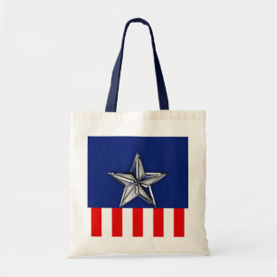 Bolsa Tote O cromo gosta da estrela em cores patrióticas