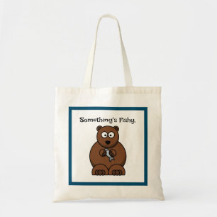 Bolsa Tote O desenho animado do urso castanho, engraçado, de