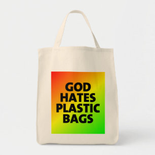 Bolsa Tote O deus deia sacos de plástico