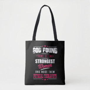 Bolsa Tote O deus fez a fisioterapeutas a profissão divertid