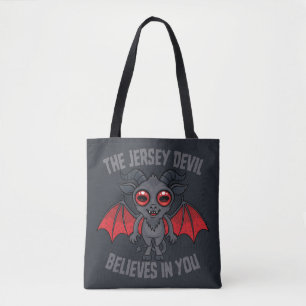 Bolsa Tote O Diabo de Jersey Acredita em Você