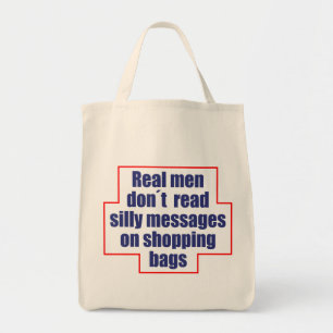 Bolsa Tote "O don´t real dos homens leu mensagens em sacos d