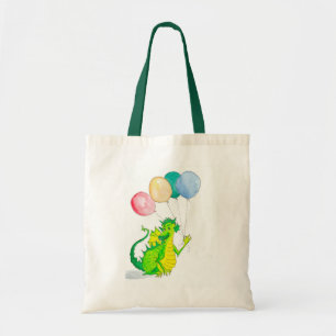 Bolsa Tote O dragão verde alegre caçoa o saco