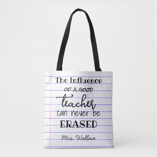 Bolsa Tote O efeito do papel de linha influencia o saco do pr (Frente)