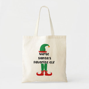 Bolsa Tote O Elfo Favorito da Enfermeira Papai Noel Enfermeir