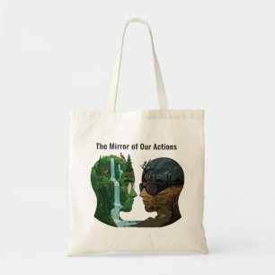 Bolsa Tote O Espelho de Nossas Ações: Natureza vs Indústria