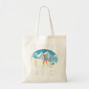 Bolsa Tote O Esqui Estará No Meu Escritório Skier Winter Spor
