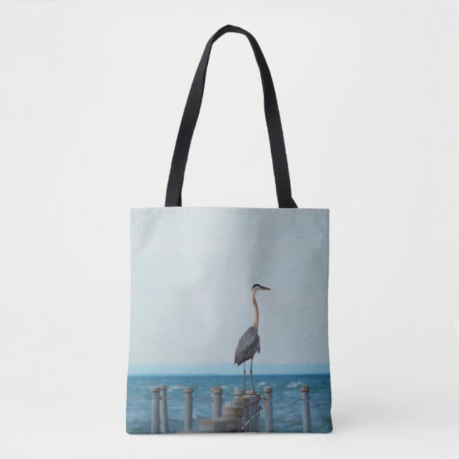 Bolsa Tote O Excelente Blue Heron (Frente)