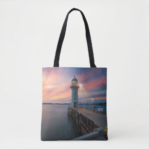 Bolsa Tote O farol Raffles o porto de  , Singapore