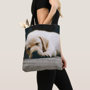 Bolsa Tote O filhote de cachorro amarelo novo de Labrador