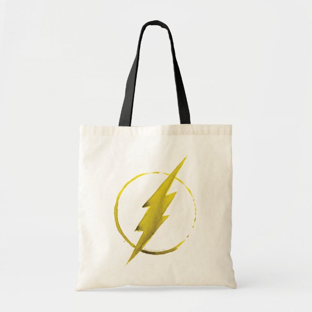 Bolsa Tote O Flash | Emblema do tórax amarelo (Frente)