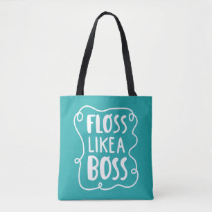 Bolsa Tote O Floss gosta de uma frase dental do chefe
