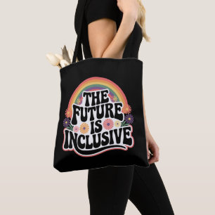 Bolsa Tote O Futuro é Inclusivo Bandeira Arco-Íris LGBTQ Gay 