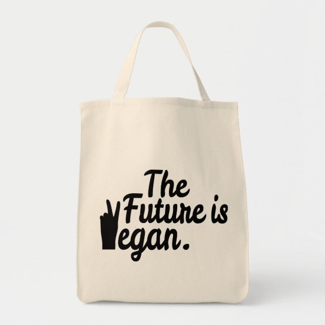 BOLSA TOTE O FUTURO É VEGAN. (Frente)