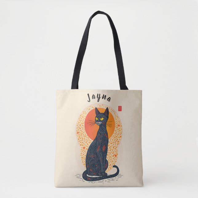 Bolsa Tote O Gato Artístico (Frente)