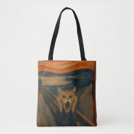 Bolsa Tote O Gato Gritando Paródia Arte Clássica Divertida