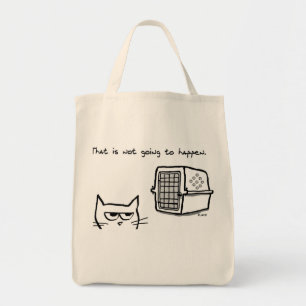 Bolsa Tote O gato irritado não estará indo ao veterinário