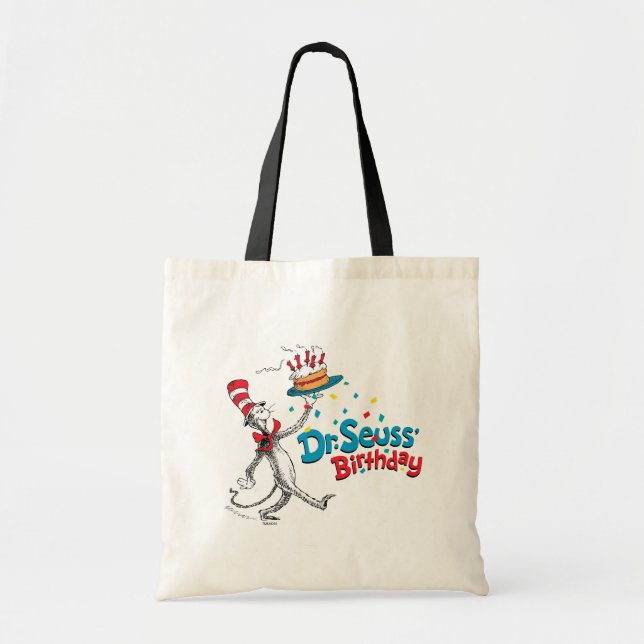 Bolsa Tote O Gato no Chapéu | Aniversário do Dr. Seuss (Frente)