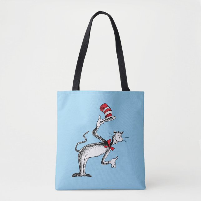 Bolsa Tote O Gato no Chapéu Faz Uma Reverência (Frente)