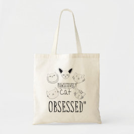 Bolsa Tote O "Gato Pawsitivamente Obcecado"