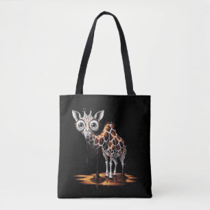Bolsa Tote O Girafa Derretendo Design de Arte Surreal Diverti