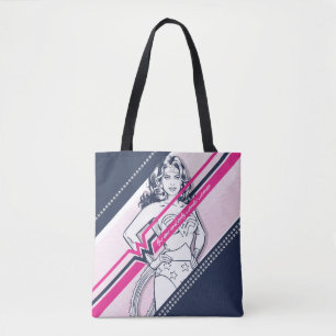 Bolsa Tote O Gráfico Retroativo De Uma Única Mulher Maravilha