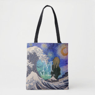 Bolsa Tote O Gritar do Excelente Wave Starry Night