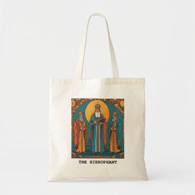BOLSA TOTE O HEIROFANT - CARTÃO DE TAROT (Frente)