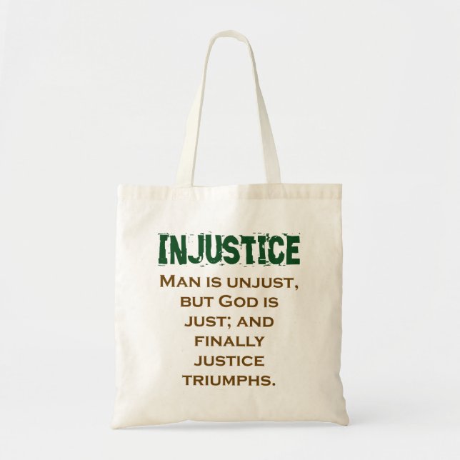 Bolsa Tote O Homem É Injusto, Mas Deus É Justo - Citação Da I (Frente)