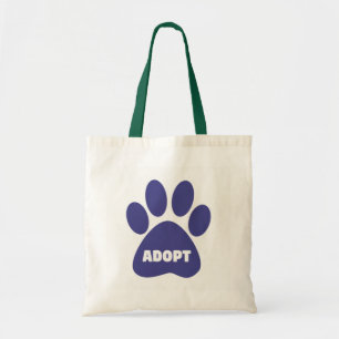 Bolsa Tote O impressão feito sob encomenda da pata adota mov